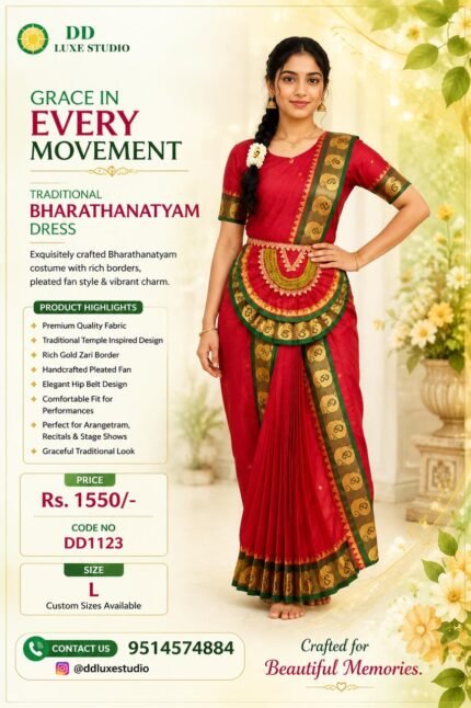 Traditional Bharathanatyam Dress- DD1123