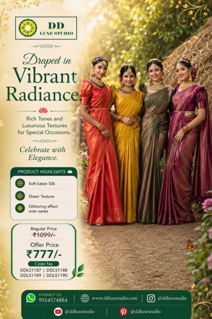 Soft Katan Silk - DDLS 1187-DDLS1188- DDLS1189- DDLS1190